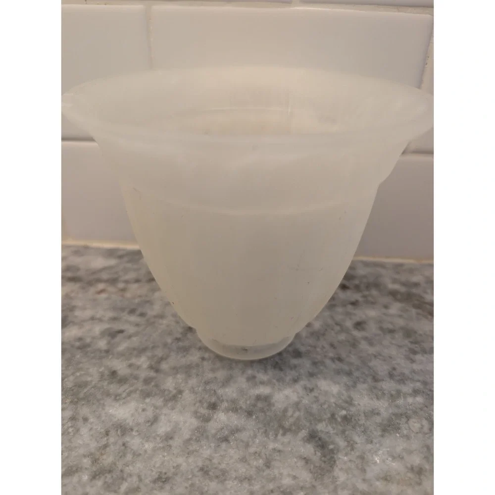 Frosted Glass Light Shade Globe Floral Art Deco 5.5
